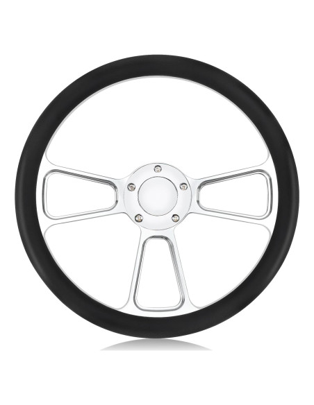 Volante de carreras QYMOPAY 35,56 cm cuero 5 agujeros