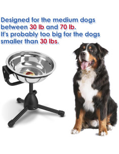 Cuenco Elevado para Perros Vexong Mediano Ajustable 2L 2