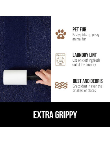 Rodillo Quitapelusas GORILLA GRIP 190 Hojas Recargables