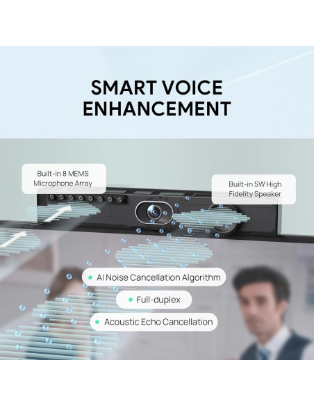 Cámara de Conferencia USB Yealink UVC40 E2 4K 120 Micrófonos