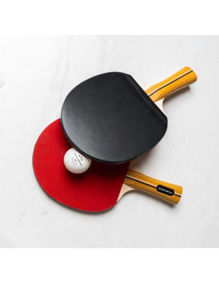 Set de Palas de Ping Pong PRO SPIN - 2 Jugadores, Pelotas 3 Estrellas