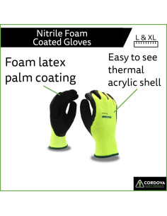 Guantes Cordova Safety 3999S Hi-Vis Verde Talla Pequeña 2