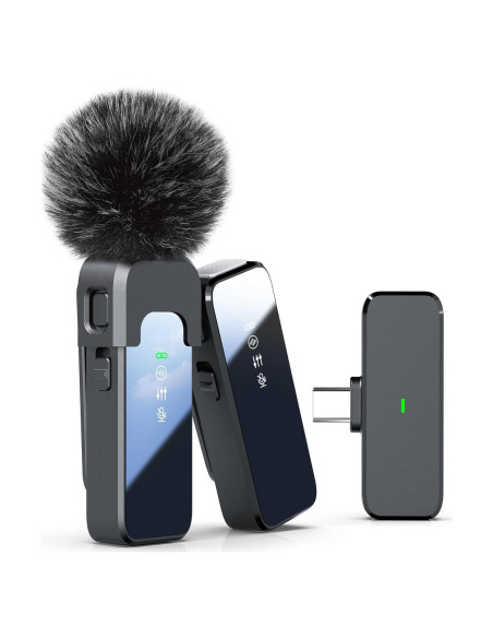 Micrófono Lavalier Inalámbrico Rythflo USB-C 30m 18h Batería