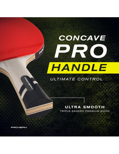 Pala de Ping Pong PRO SPIN de Carbono 7 Capas con Funda