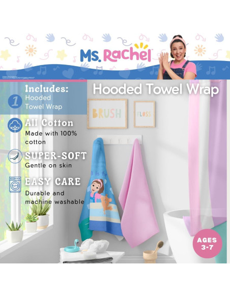 Toalla con Capucha Sra. Rachel 100% Algodón 61x127 cm