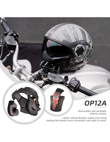 Casco de Motocicleta TRIANGLE OP12A Doble Visor Adulto