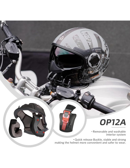 Casco de Motocicleta TRIANGLE OP12A Doble Visor Adulto