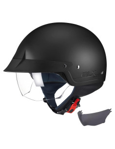 Casco Abierto GLX M14 Negro Mate Pequeño Aprobado DOT