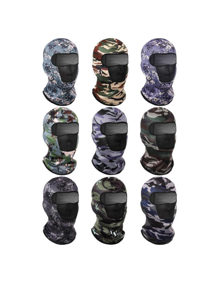 Balaclava SATINIOR 9 Piezas Camo Transpirable Solar