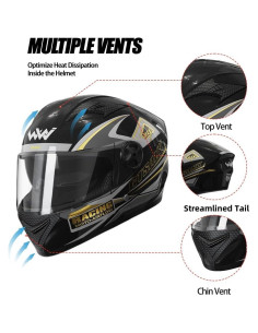Casco Integral WWJ AXK557 Doble Visera Unisex 53-61 cm 2