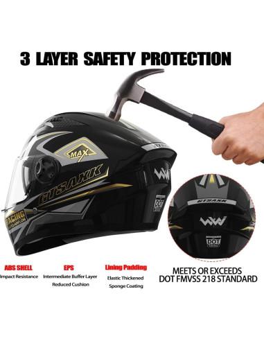 Casco Integral WWJ AXK557 Doble Visera Unisex 53-61 cm