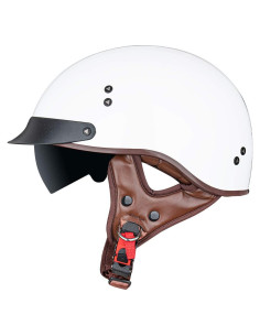 Casco de motocicleta VCOROS F-07 Blanco XXL con visera solar