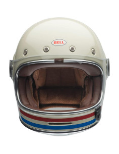 Casco BELL Bullitt Grande Rayas Brillo Perla Blanca/Rojo/Azul 2