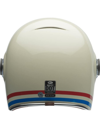 Casco BELL Bullitt Grande Rayas Brillo Perla Blanca/Rojo/Azul