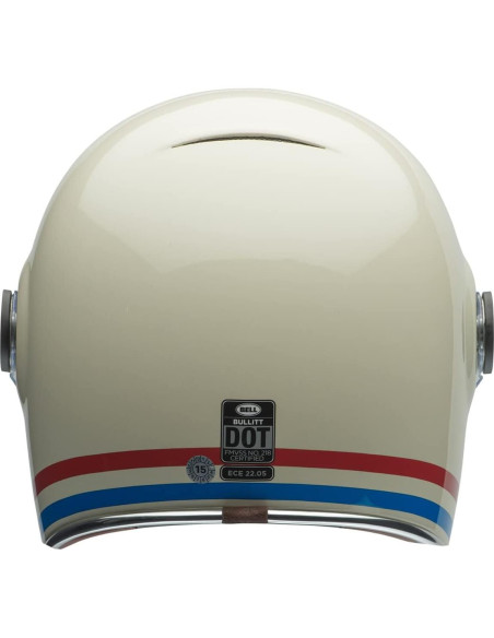 Casco BELL Bullitt Grande Rayas Brillo Perla Blanca/Rojo/Azul