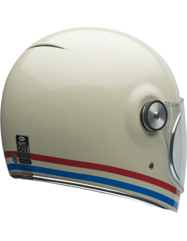 Casco BELL Bullitt Grande Rayas Brillo Perla Blanca/Rojo/Azul