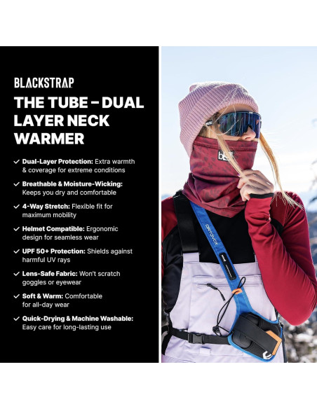Calentador de Cuello BLACKSTRAP Gaiter Doble Capa Blanco
