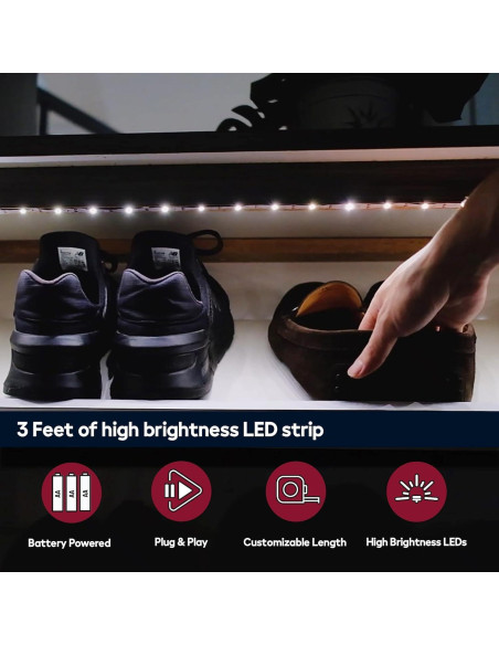 Luces de tira LED BestLuz 1.01m 3 paquetes blanco neutro 4000K