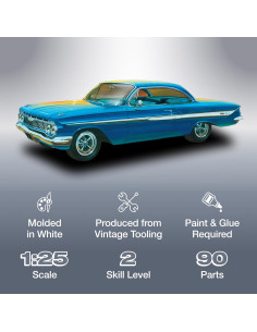 Kit de Modelo AMT 1961 Chevy Impala SS Escala 1/25 2
