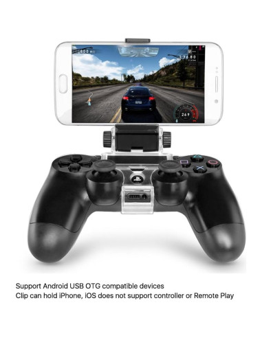 Soporte Clip para Teléfono PS4 TNP - Ajustable, Negro