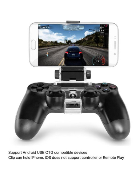 Soporte Clip para Teléfono PS4 TNP - Ajustable, Negro