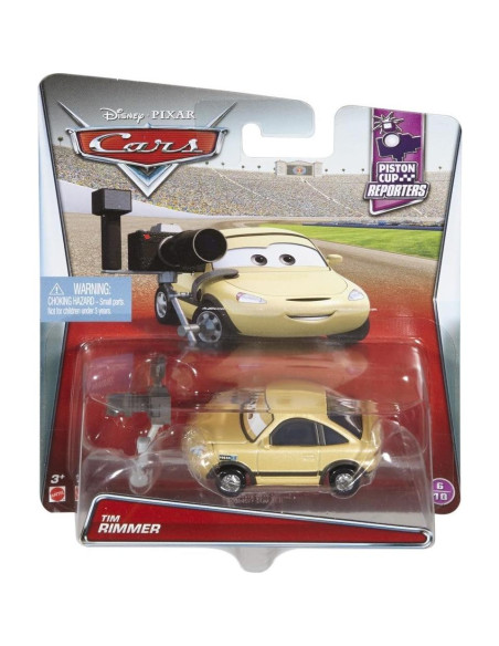 Vehículo de metal fundido Mattel Cars 1:55 con detalles