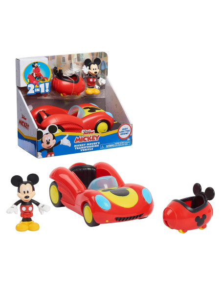 Vehículo Transformador Mickey Mouse Funhouse Just Play 2 en 1