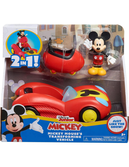 Vehículo Transformador Mickey Mouse Funhouse Just Play 2 en 1