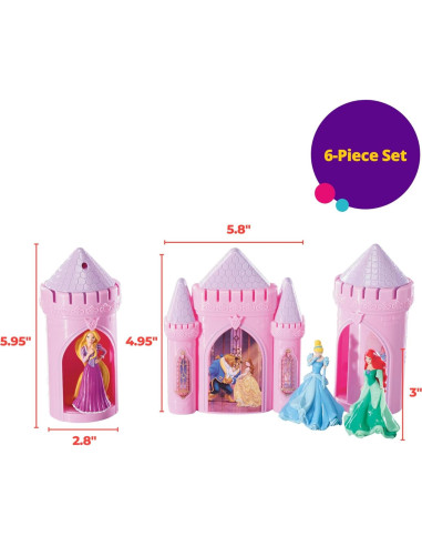 Adorno de Pastel DecoSet Princesa Disney 6 Piezas