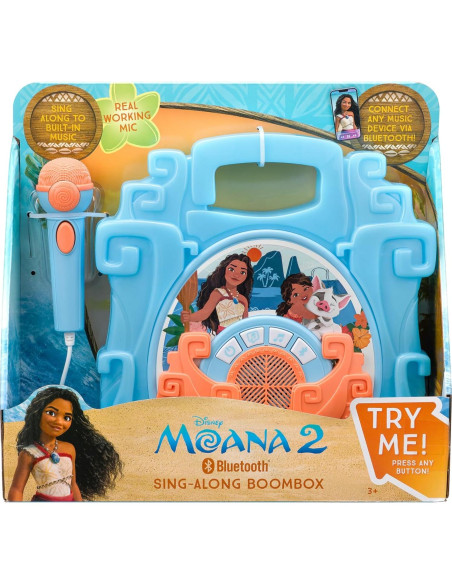 eKids Boombox Karaoke Disney Moana con Micrófono 22.86 cm
