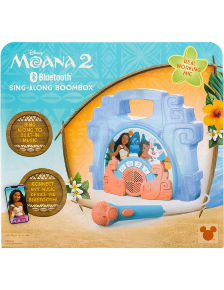 eKids Boombox Karaoke Disney Moana con Micrófono 22.86 cm