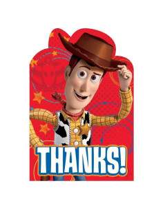 Postales de Agradecimiento Disney Toy Story Amscan 14.9x10.8cm