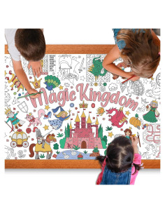 Póster para Colorear Gigante Zachely 76x183 cm Reino Mágico