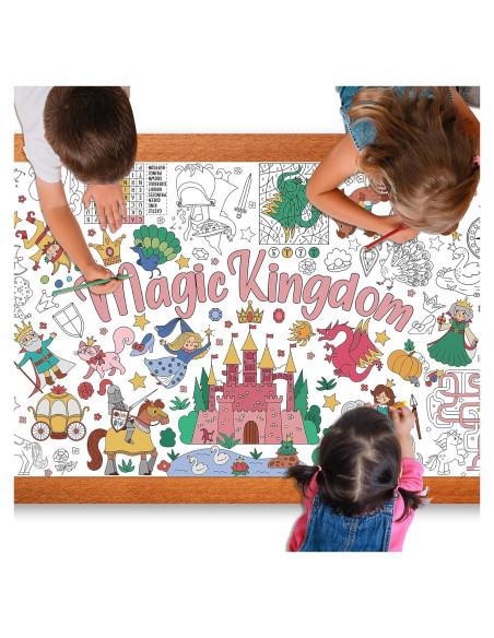 Póster para Colorear Gigante Zachely 76x183 cm Reino Mágico