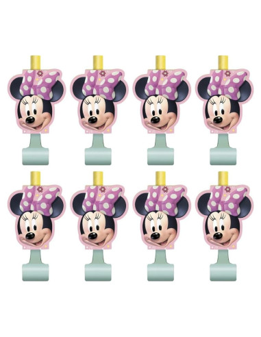 Sopladores de Fiesta Disney Minnie Mouse - 8 Unidades Multicolor