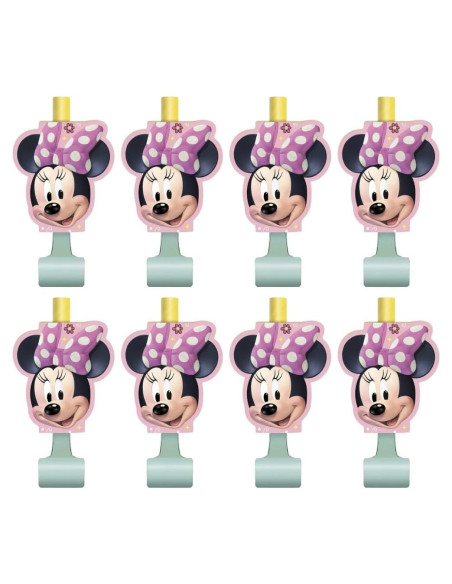 Sopladores de Fiesta Disney Minnie Mouse - 8 Unidades Multicolor