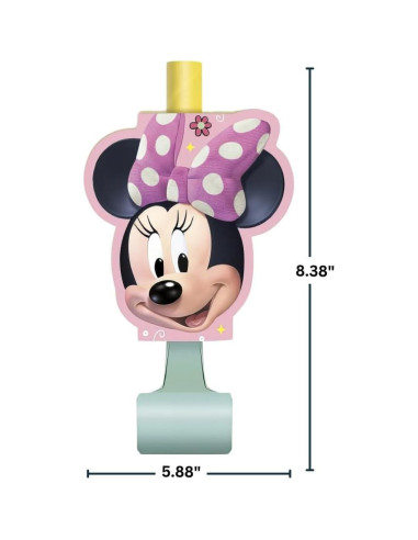 Sopladores de Fiesta Disney Minnie Mouse - 8 Unidades Multicolor