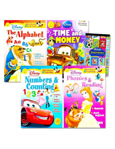 Cuadernos de Trabajo Disney para Jardín - 4 Libros de Aprendizaje