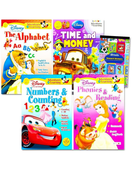 Cuadernos de Trabajo Disney para Jardín - 4 Libros de Aprendizaje