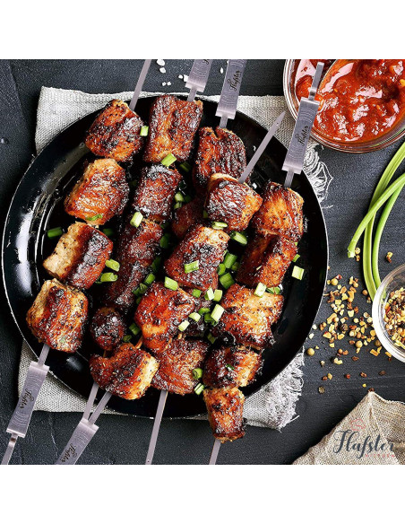 Pinchos de BBQ Flafster Kitchen Acero Inoxidable 40 cm Set 8