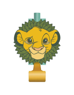 Sopladores de Fiesta Disney El Rey León - 8 Pcs 6.8x13.3 cm