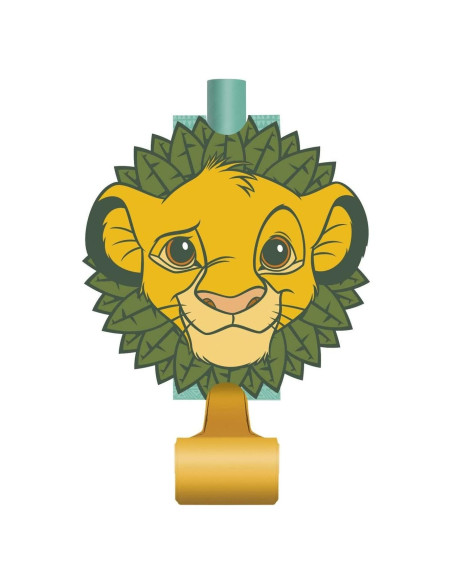 Sopladores de Fiesta Disney El Rey León - 8 Pcs 6.8x13.3 cm