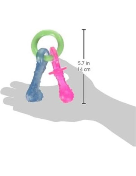 Juguete de Masticar Nylabone para Cachorros Sabor Tocino 15 cm