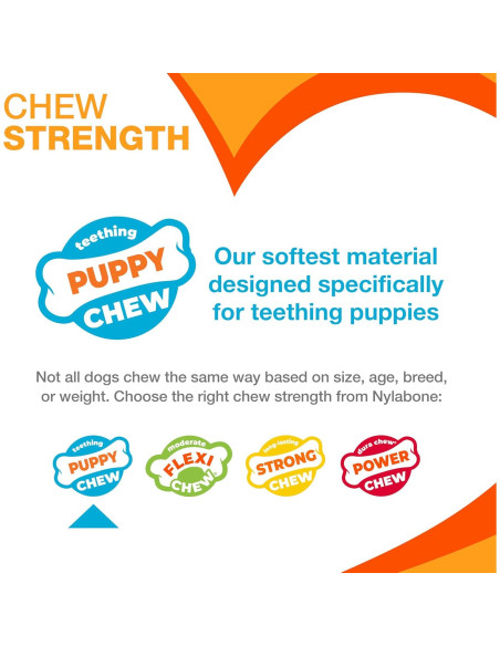 Juguete de Masticar Nylabone para Cachorros Sabor Tocino 15 cm