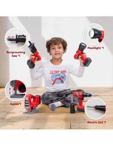 Juego de Herramientas para Niños Joyin 4 en 1 con Linterna