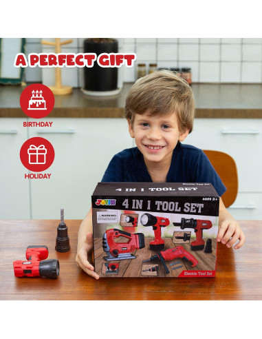 Juego de Herramientas para Niños Joyin 4 en 1 con Linterna