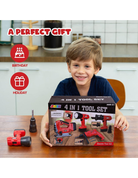 Juego de Herramientas para Niños Joyin 4 en 1 con Linterna