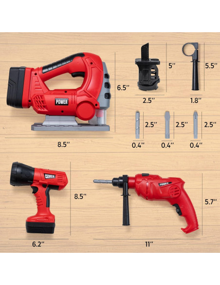Juego de Herramientas para Niños Joyin 4 en 1 con Linterna