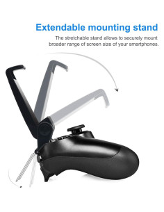 Soporte para Teléfono BRHE para Controlador PS4 Ajustable Negro 2