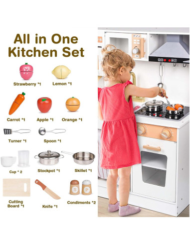 Juego de Cocina de Madera Vanplay para Niños 3-9 Años